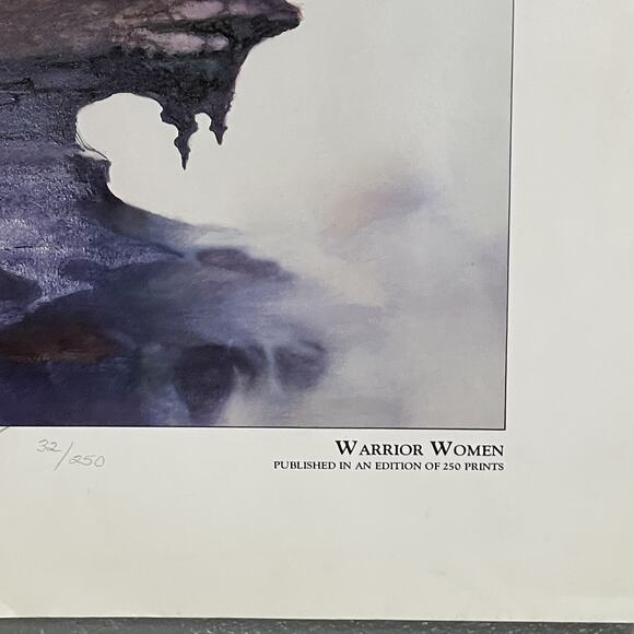 Vintage 1985 Boris Vallejo Warrior Women Art Print No 32 of 250 Fantasy Pinup - Picture 6 of 8